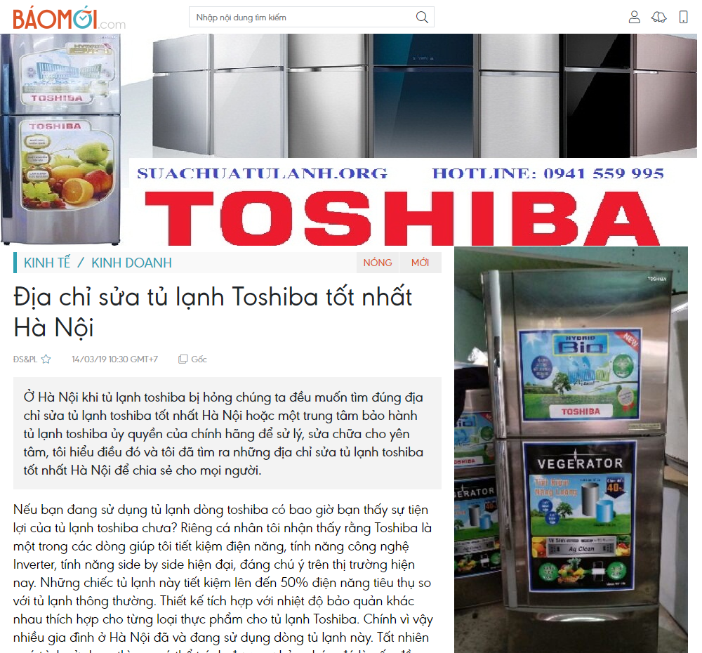 Nạp Gas Tủ Lạnh Toshiba Tại Hà Nội [0941 559 995]